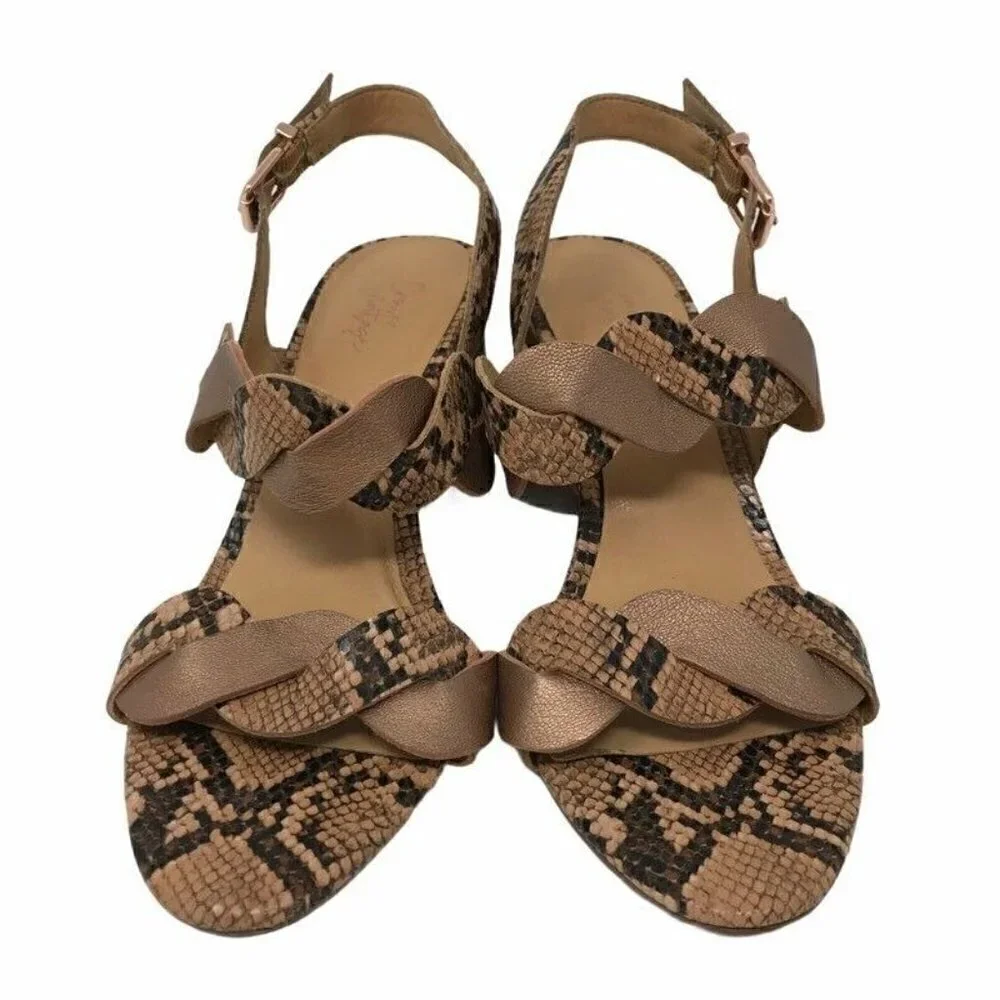 Crown Vintage Slingback Sandals Block Heels 10